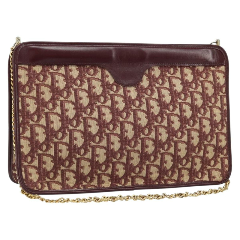 【日本直送】Christian Dior Trotter帆布鏈條單肩包 紅色金色 正品 LNZ657-0