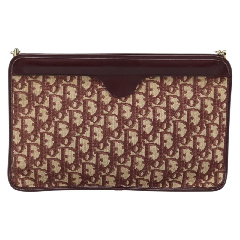 【日本直送】Christian Dior Trotter帆布鏈條單肩包 紅色金色 正品 LNZ657-1