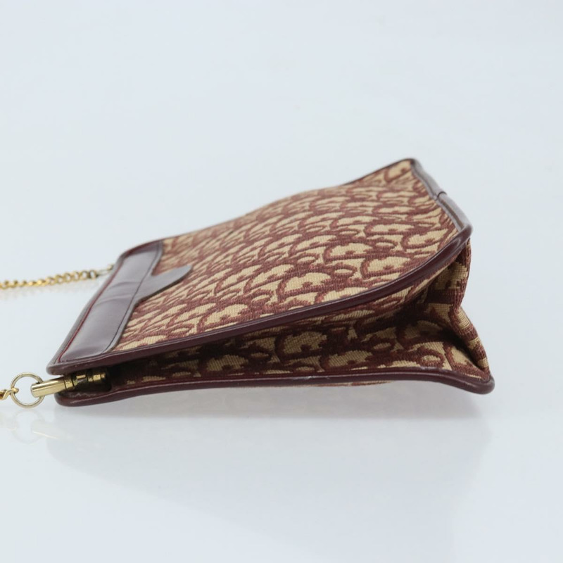 【日本直送】Christian Dior Trotter帆布鏈條單肩包 紅色金色 正品 LNZ657-3