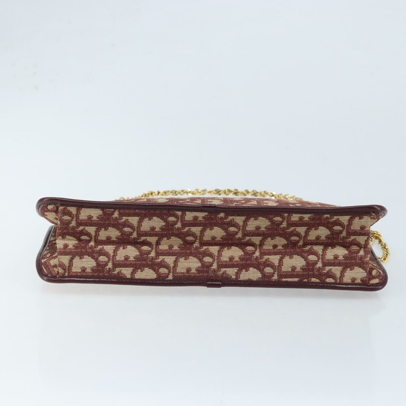 【日本直送】Christian Dior Trotter帆布鏈條單肩包 紅色金色 正品 LNZ657-4