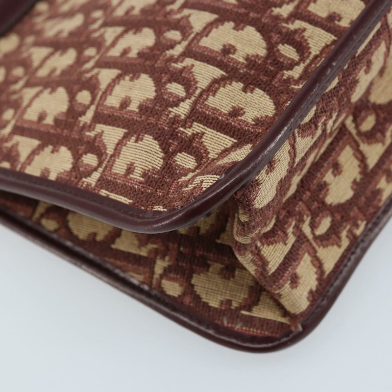 【日本直送】Christian Dior Trotter帆布鏈條單肩包 紅色金色 正品 LNZ657-15