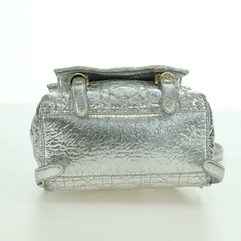 【日本直送】Christian Dior Canage 雙肩包，皮革材質，金色/銀色，正品 AMZ448V-4