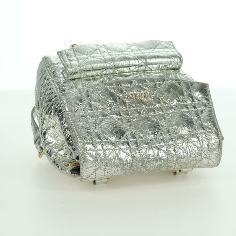 【日本直送】Christian Dior Canage 雙肩包，皮革材質，金色/銀色，正品 AMZ448V-5