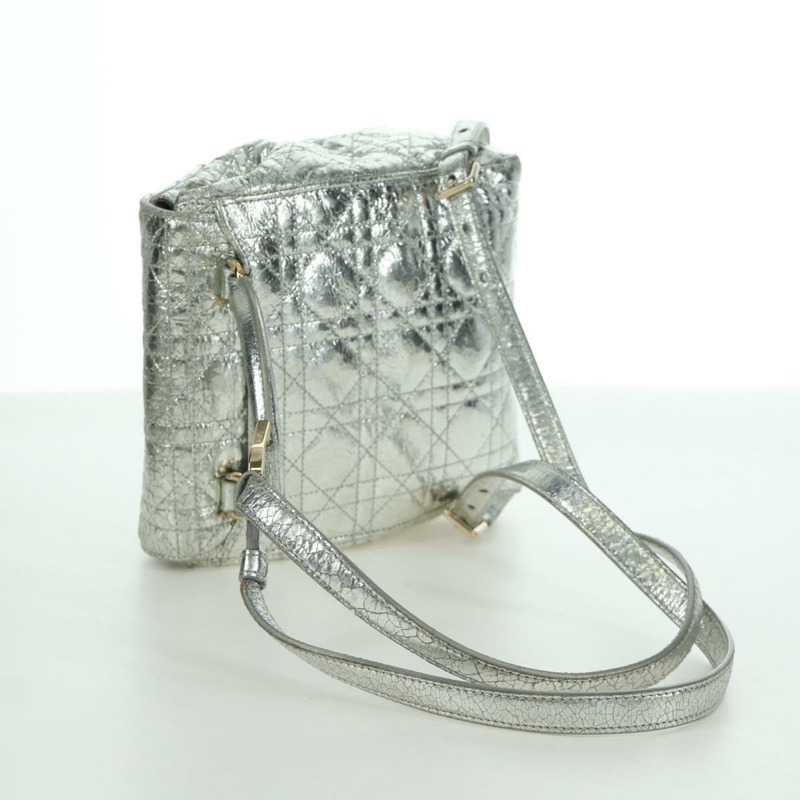 【日本直送】Christian Dior Canage 雙肩包，皮革材質，金色/銀色，正品 AMZ448V-6