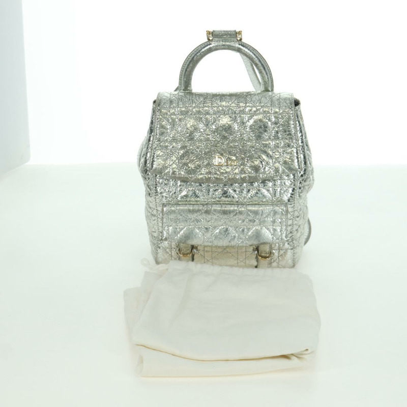 【日本直送】Christian Dior Canage 雙肩包，皮革材質，金色/銀色，正品 AMZ448V-11