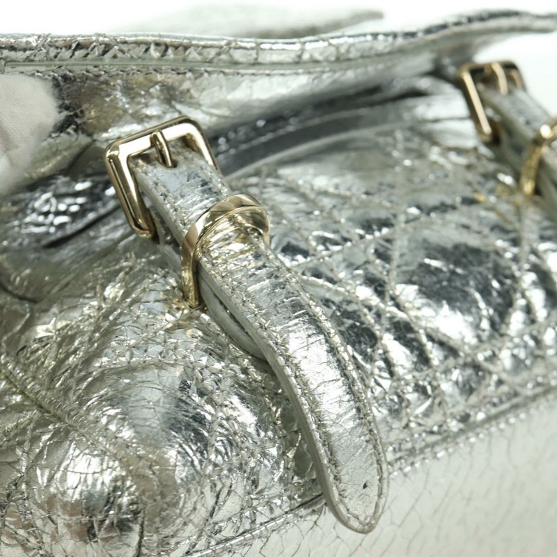 【日本直送】Christian Dior Canage 雙肩包，皮革材質，金色/銀色，正品 AMZ448V-22