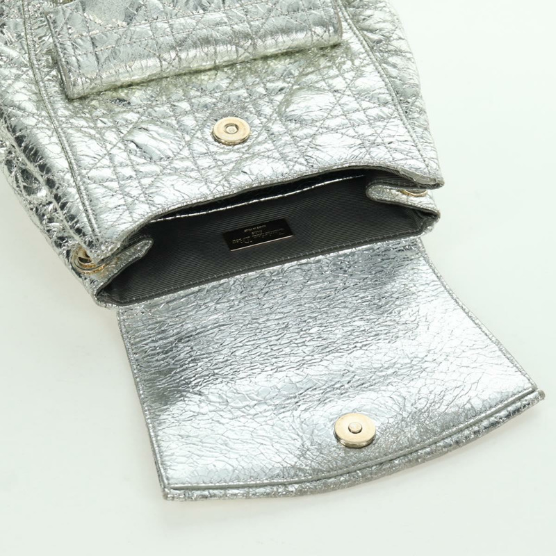 【日本直送】Christian Dior Canage 雙肩包，皮革材質，金色/銀色，正品 AMZ448V-25