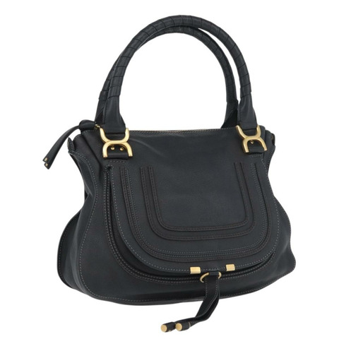 Chloe Mercy 手提包 皮革 黑色 金色 正品 YKZ072A