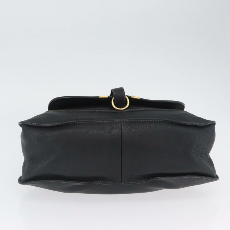 【日本直送】Chloe Mercy 手提包 皮革 黑色 金色 正品 YKZ072A-4