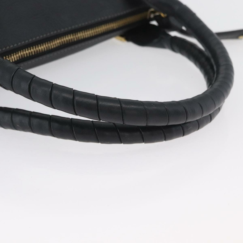 【日本直送】Chloe Mercy 手提包 皮革 黑色 金色 正品 YKZ072A-6