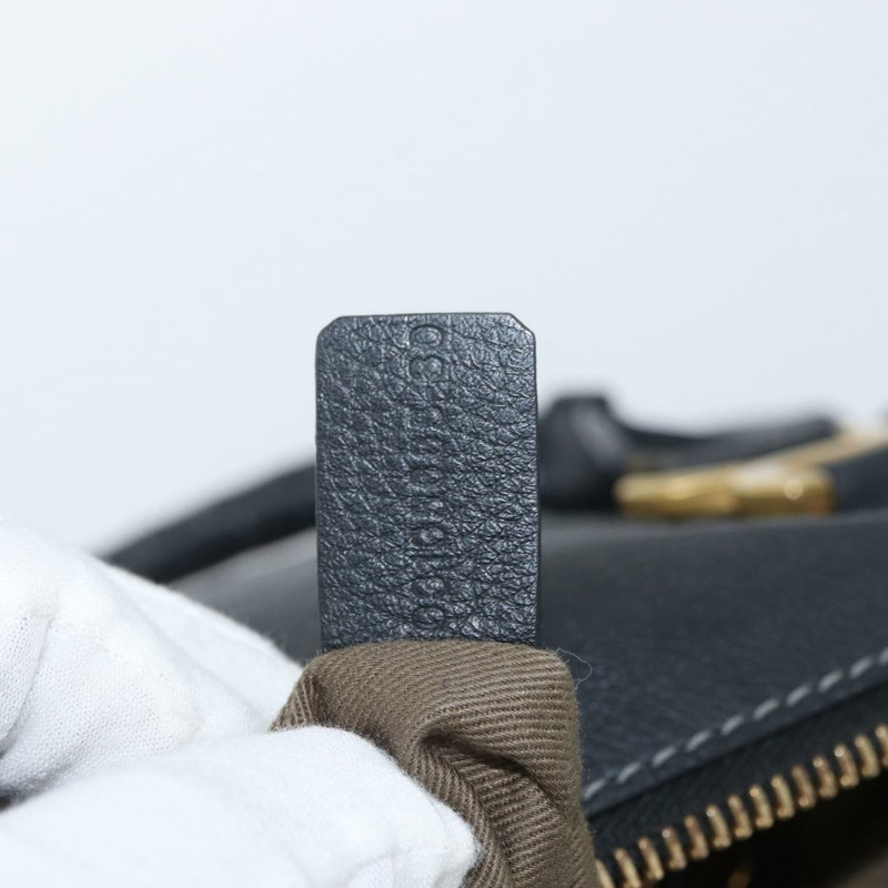 【日本直送】Chloe Mercy 手提包 皮革 黑色 金色 正品 YKZ072A-11