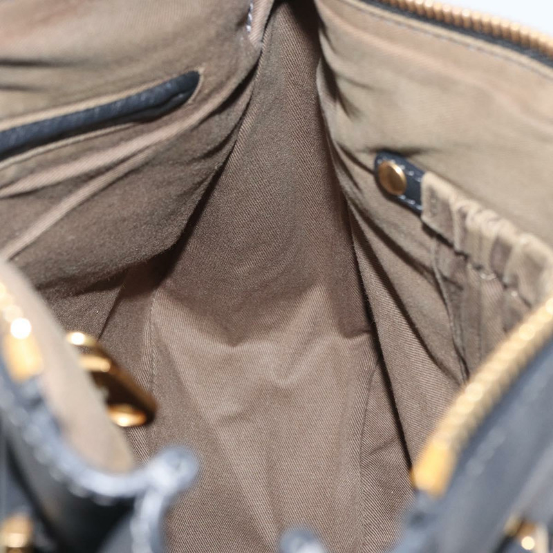 【日本直送】Chloe Mercy 手提包 皮革 黑色 金色 正品 YKZ072A-17