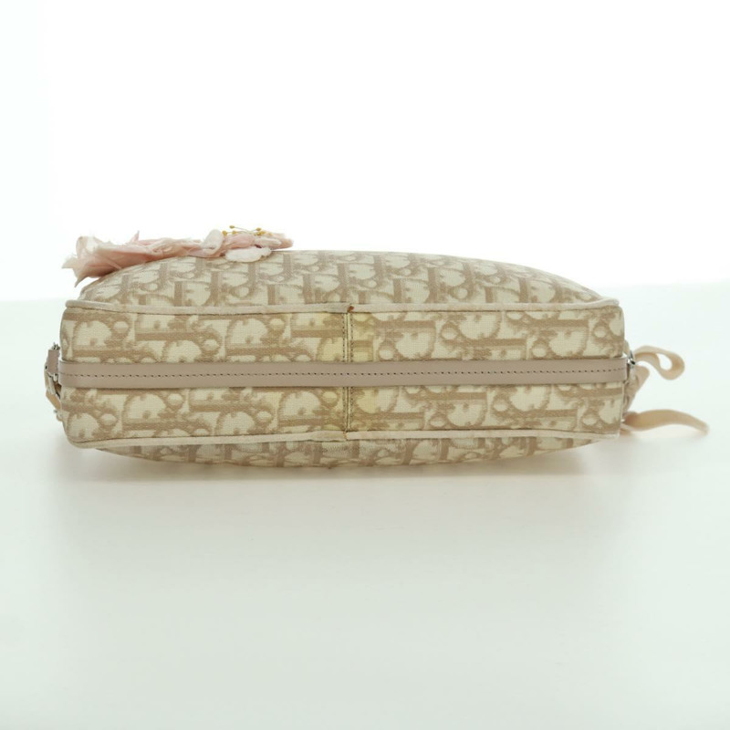 【日本直送】Christian Dior Trotter帆布少女包 PVC皮革 米色 銀色 正品 YKZ130SAV-4