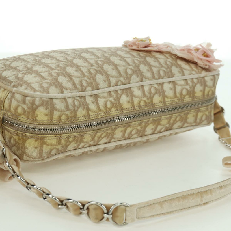 【日本直送】Christian Dior Trotter帆布少女包 PVC皮革 米色 銀色 正品 YKZ130SAV-6