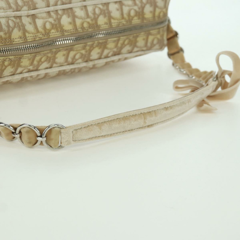 【日本直送】Christian Dior Trotter帆布少女包 PVC皮革 米色 銀色 正品 YKZ130SAV-7