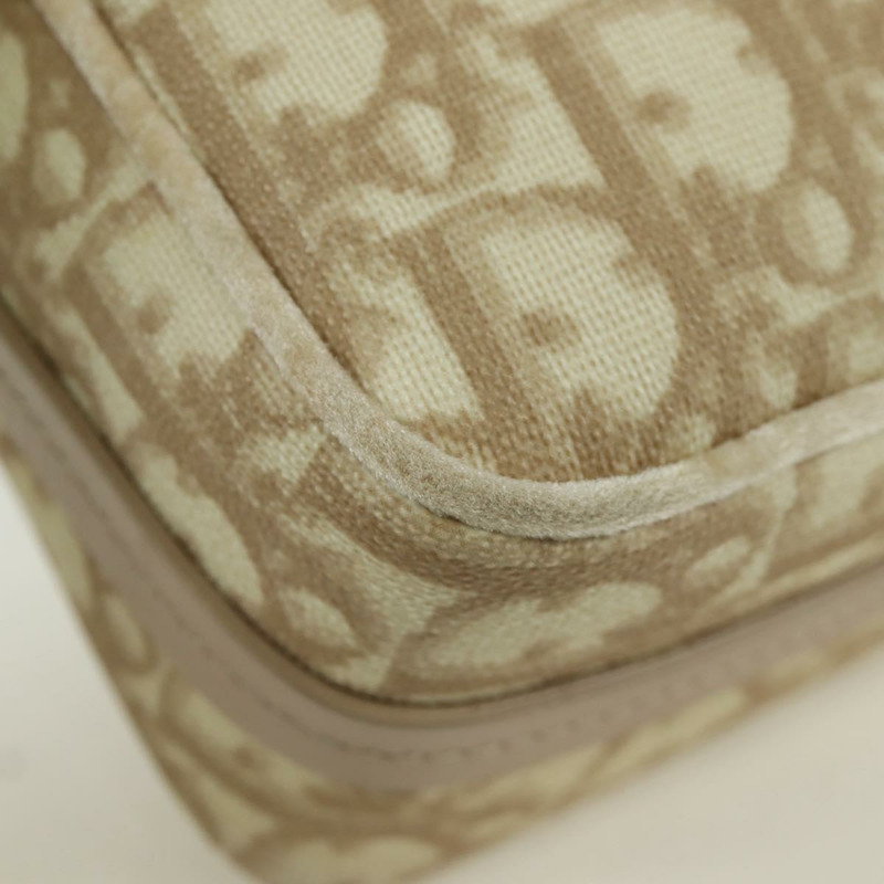 【日本直送】Christian Dior Trotter帆布少女包 PVC皮革 米色 銀色 正品 YKZ130SAV-14