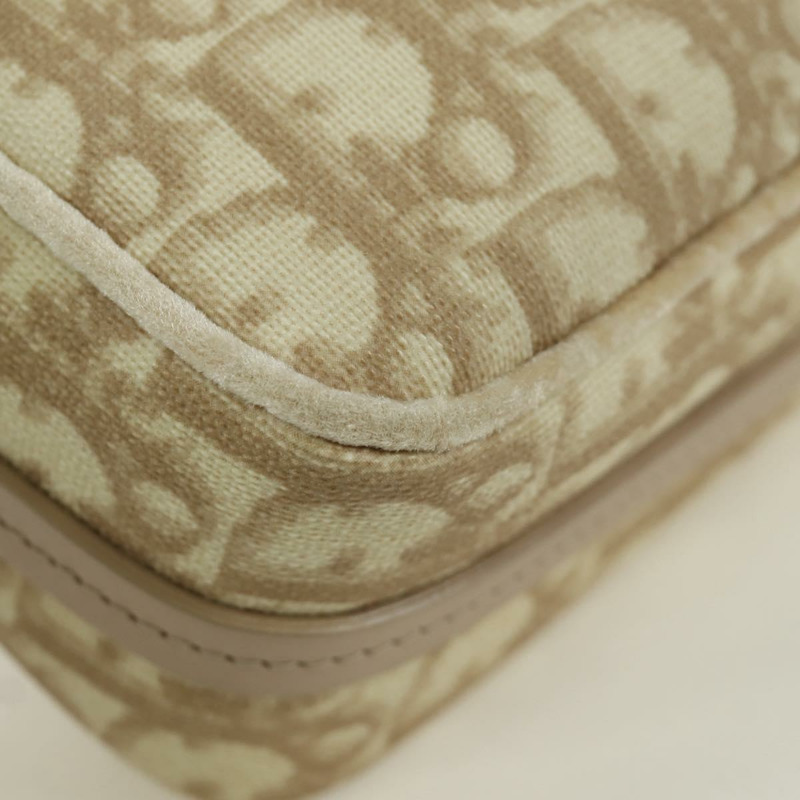 【日本直送】Christian Dior Trotter帆布少女包 PVC皮革 米色 銀色 正品 YKZ130SAV-16