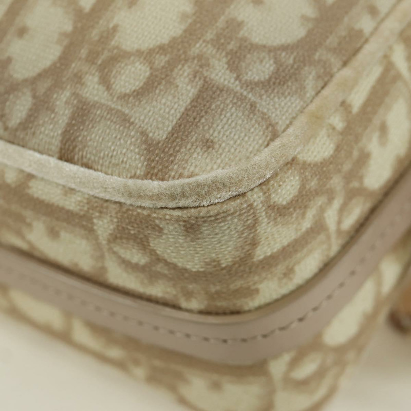 【日本直送】Christian Dior Trotter帆布少女包 PVC皮革 米色 銀色 正品 YKZ130SAV-17