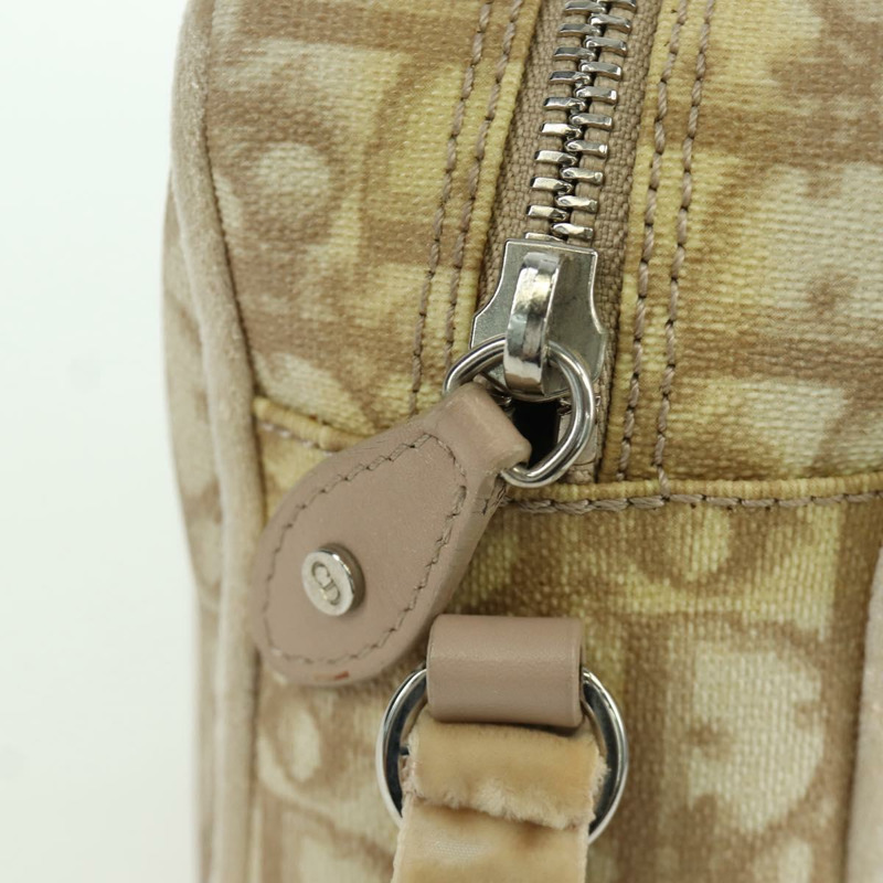 【日本直送】Christian Dior Trotter帆布少女包 PVC皮革 米色 銀色 正品 YKZ130SAV-20