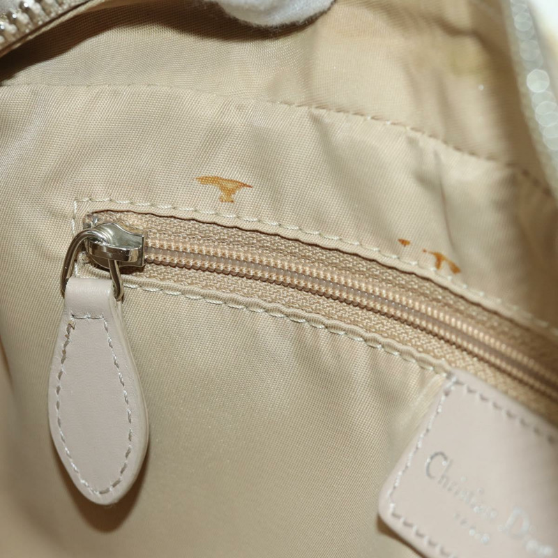 【日本直送】Christian Dior Trotter帆布少女包 PVC皮革 米色 銀色 正品 YKZ130SAV-24
