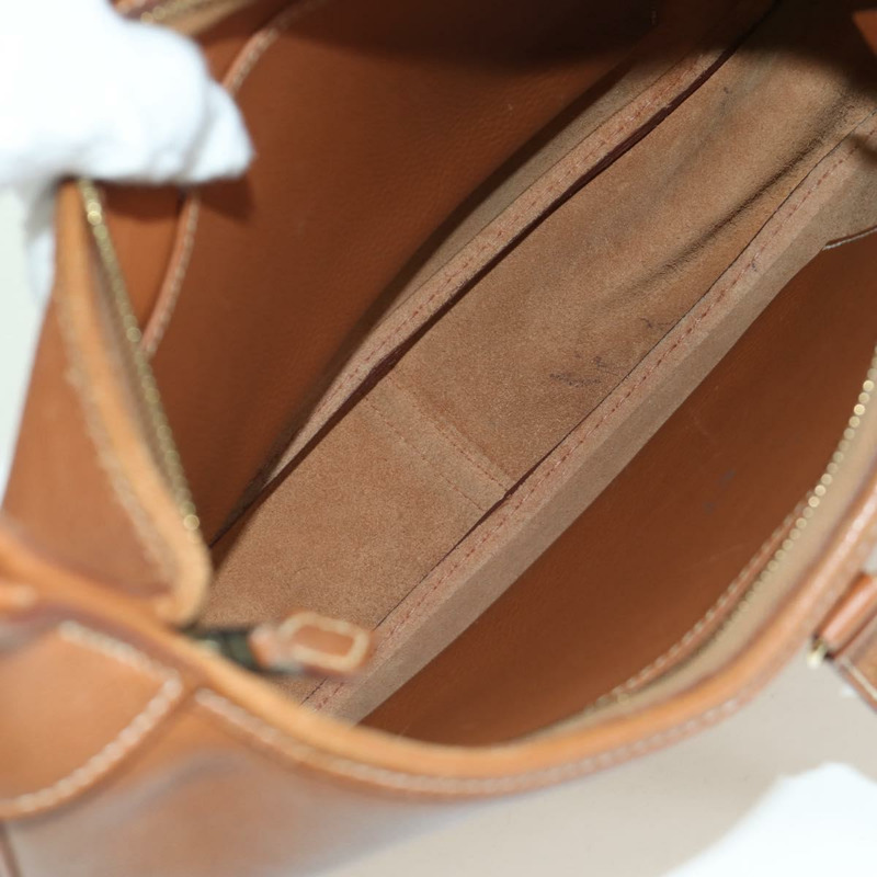 【日本直送】愛馬仕 Trim 31 肩背包，Togo 皮革，棕色金色，正品 am11092V-8