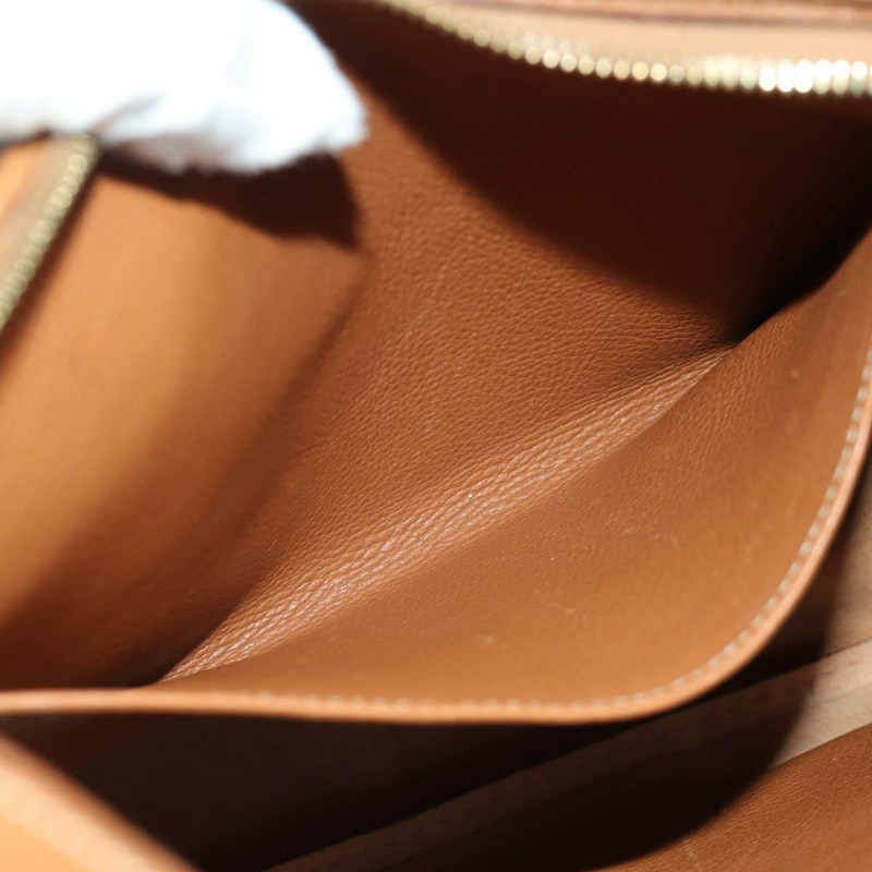 【日本直送】愛馬仕 Trim 31 肩背包，Togo 皮革，棕色金色，正品 am11092V-25