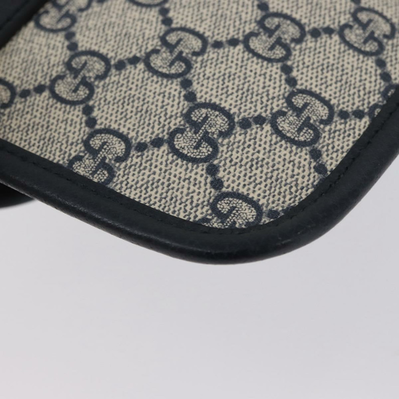 【日本直送】GUCCI GG Supreme Sherry Line 腰包 PVC 米色 銀色 674081 正品 ka3418M-14