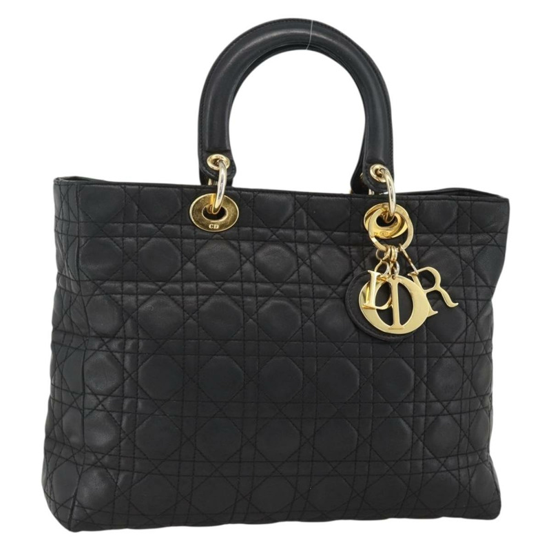 【日本直送】Christian Dior Canage 手袋，羊皮材質，黑色金色，正品 YKZ242A-0