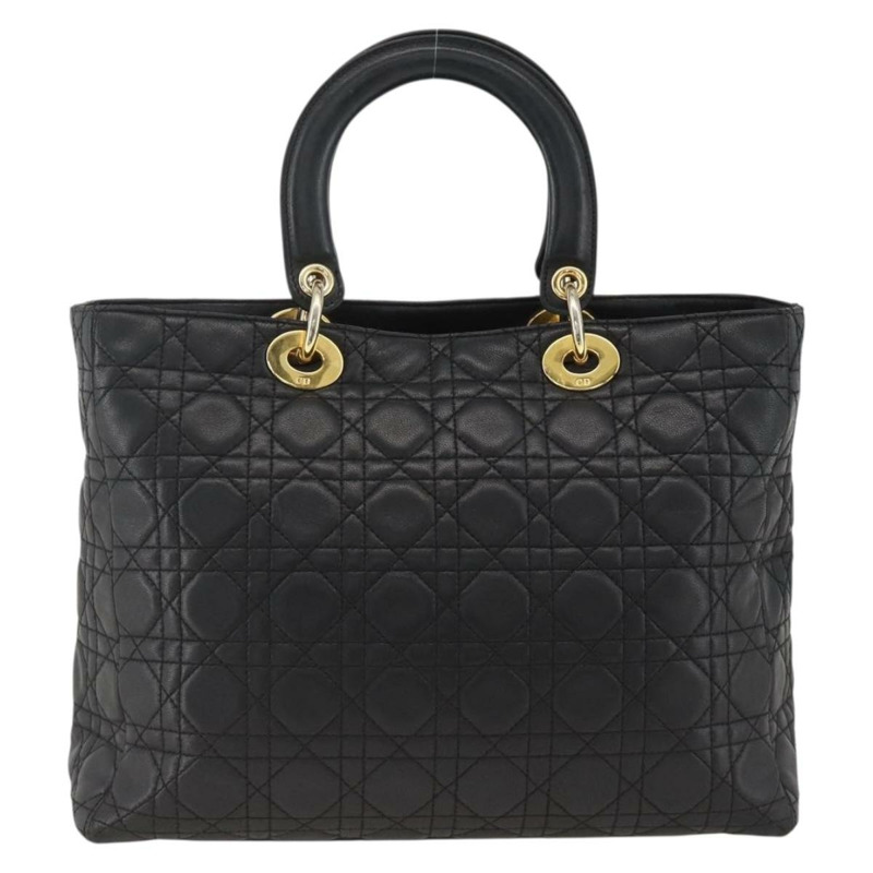 【日本直送】Christian Dior Canage 手袋，羊皮材質，黑色金色，正品 YKZ242A-1