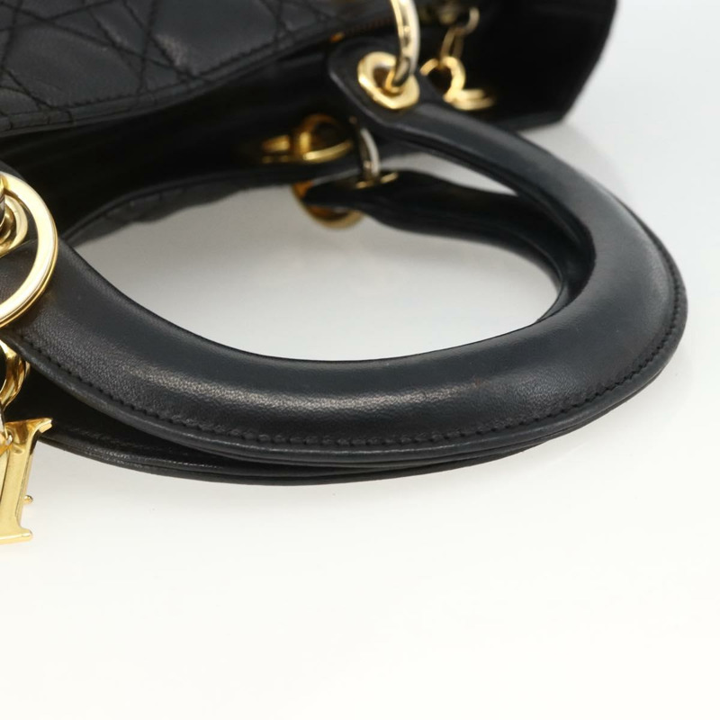 【日本直送】Christian Dior Canage 手袋，羊皮材質，黑色金色，正品 YKZ242A-6