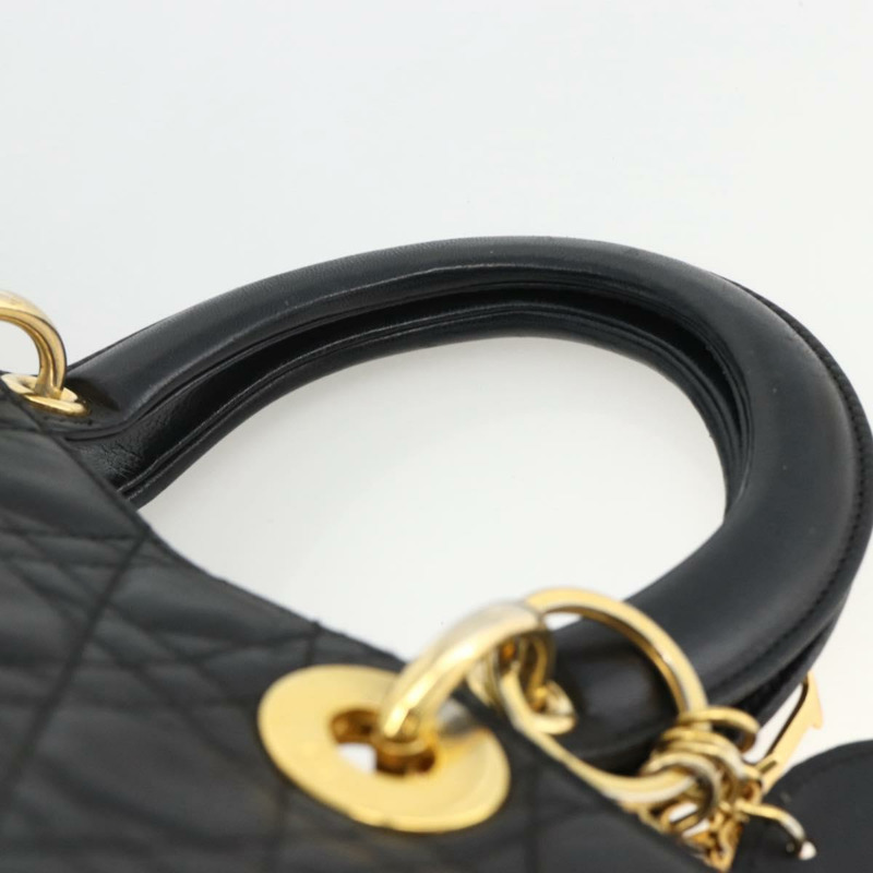 【日本直送】Christian Dior Canage 手袋，羊皮材質，黑色金色，正品 YKZ242A-7