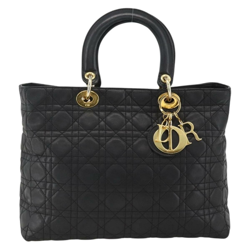 【日本直送】Christian Dior Canage 手袋，羊皮材質，黑色金色，正品 YKZ242A-12