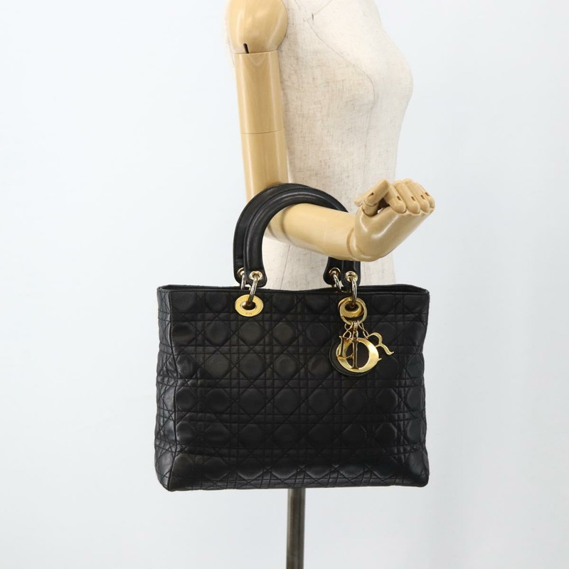 【日本直送】Christian Dior Canage 手袋，羊皮材質，黑色金色，正品 YKZ242A-21