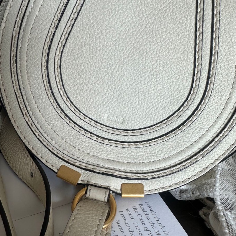 蔻依 馬鞍包 馬蹄包 肩背  手提包 側背包 斜背包 中古包 經典款 Chloe Marcie bag-7