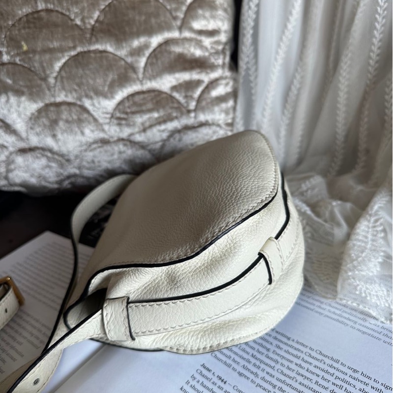 蔻依 馬鞍包 馬蹄包 肩背  手提包 側背包 斜背包 中古包 經典款 Chloe Marcie bag-16