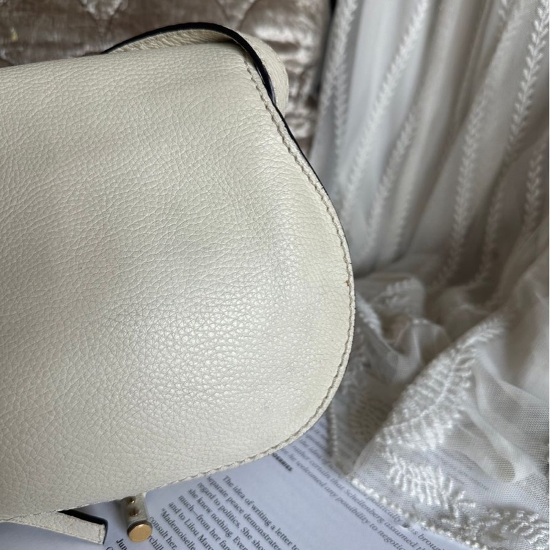 蔻依 馬鞍包 馬蹄包 肩背  手提包 側背包 斜背包 中古包 經典款 Chloe Marcie bag-17