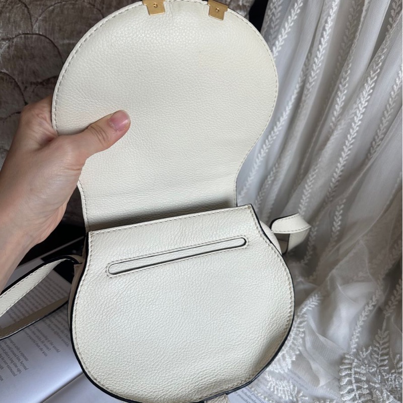 蔻依 馬鞍包 馬蹄包 肩背  手提包 側背包 斜背包 中古包 經典款 Chloe Marcie bag-19