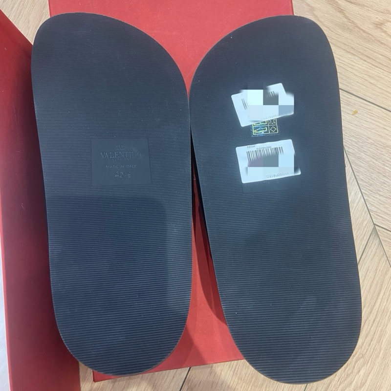 Valentino華倫天奴 GARAVANI 平底 一字拖鞋 男款 黑色 40.5碼-3