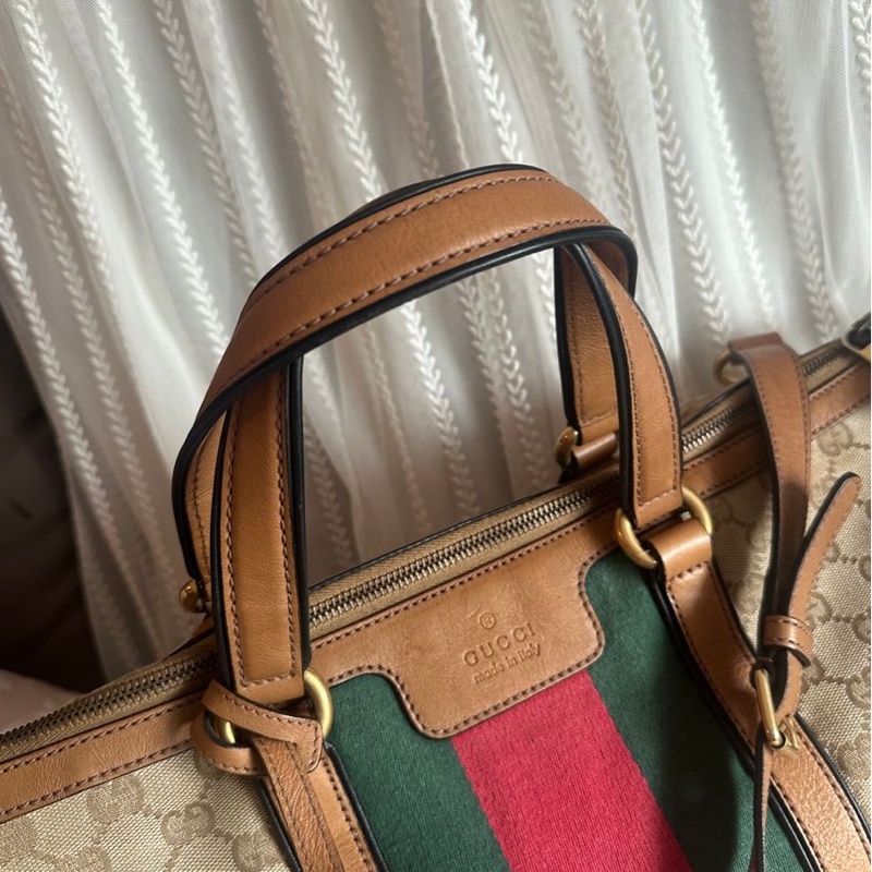 古馳 老花帆布 手提包  側背包 斜背包 流蘇包 竹節包 單肩包 通勤包休閒包 中古包 經典款 Gucci Ophidia tote bag-7