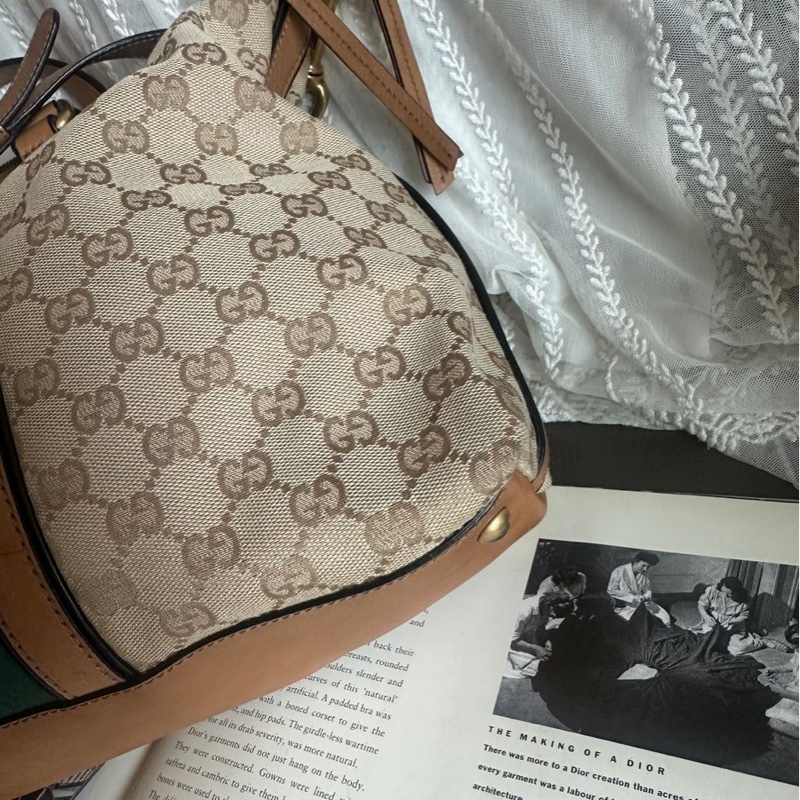 古馳 老花帆布 手提包  側背包 斜背包 流蘇包 竹節包 單肩包 通勤包休閒包 中古包 經典款 Gucci Ophidia tote bag-10