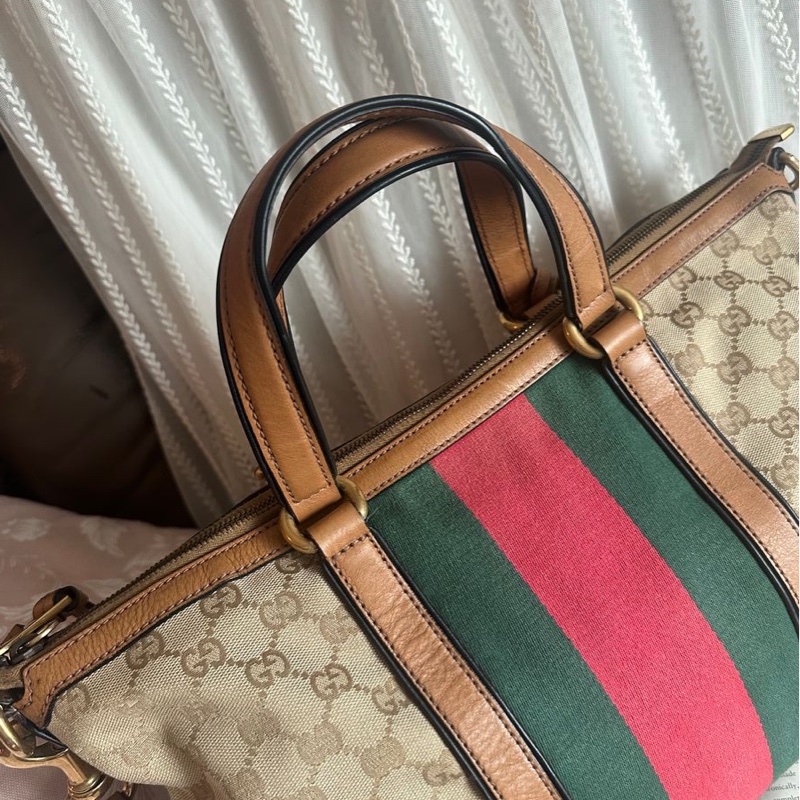 古馳 老花帆布 手提包  側背包 斜背包 流蘇包 竹節包 單肩包 通勤包休閒包 中古包 經典款 Gucci Ophidia tote bag-11