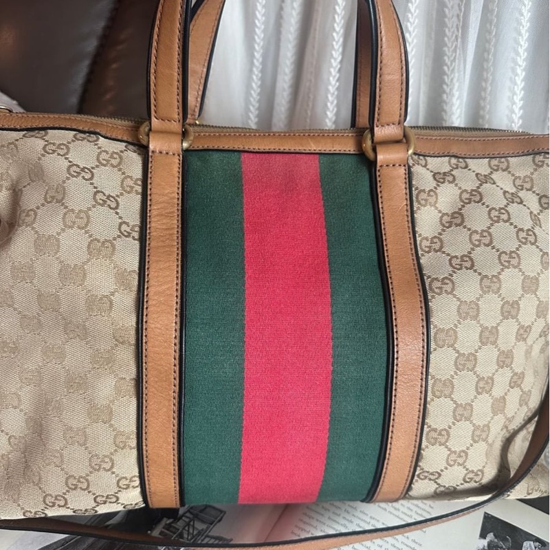 古馳 老花帆布 手提包  側背包 斜背包 流蘇包 竹節包 單肩包 通勤包休閒包 中古包 經典款 Gucci Ophidia tote bag-16