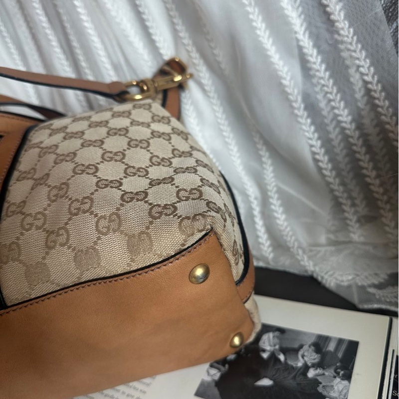 古馳 老花帆布 手提包  側背包 斜背包 流蘇包 竹節包 單肩包 通勤包休閒包 中古包 經典款 Gucci Ophidia tote bag-19