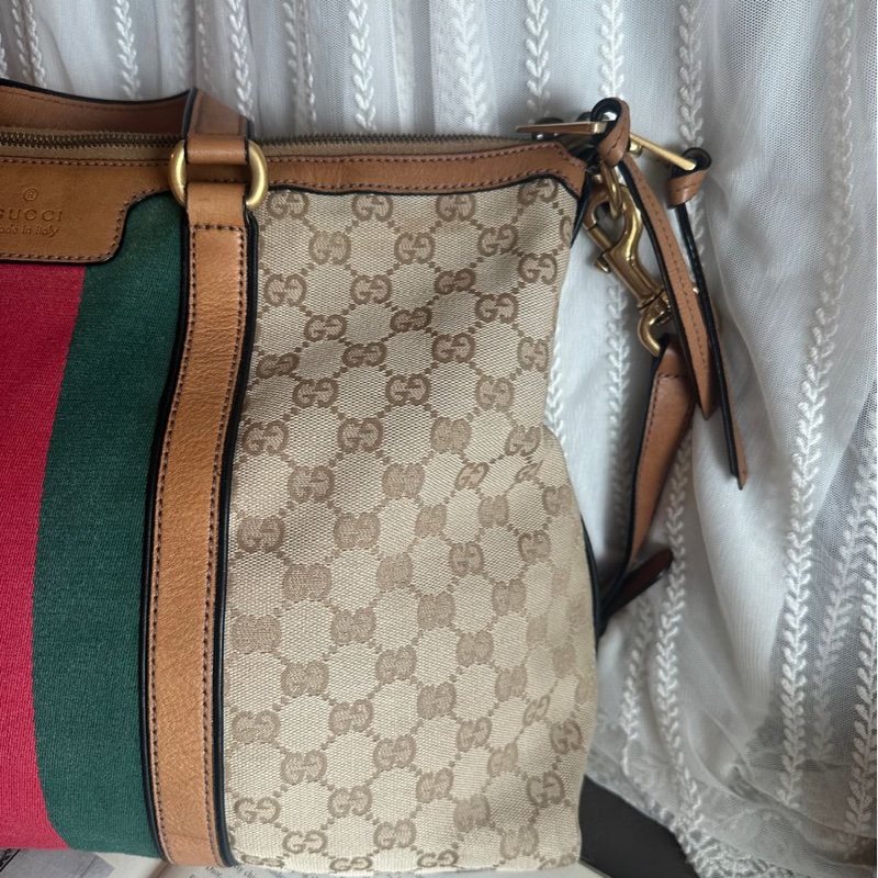 古馳 老花帆布 手提包  側背包 斜背包 流蘇包 竹節包 單肩包 通勤包休閒包 中古包 經典款 Gucci Ophidia tote bag-21