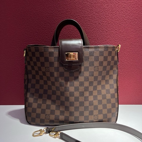 路易威登/Louis Vuitton Cabas系列 金扣 經典棋盤格棕色手提包 斜挎包 1尺寸：33*14*29 cm