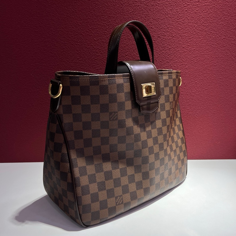 路易威登/Louis Vuitton Cabas系列 金扣 經典棋盤格棕色手提包 斜挎包 1尺寸：33*14*29 cm-10