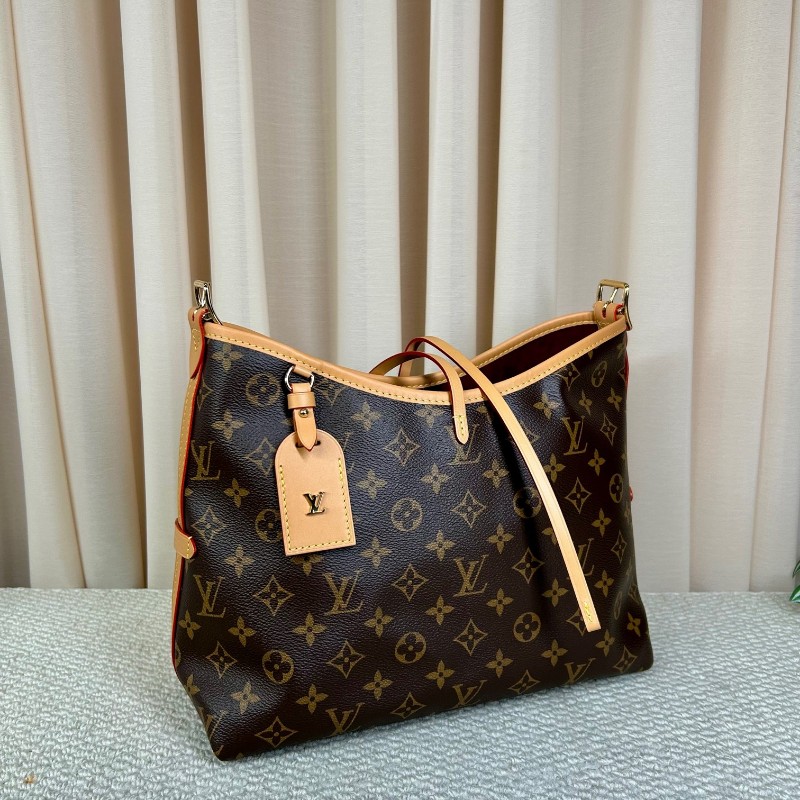 LV路易威登Carryall子母包 經典老花滿印 肩帶可拆卸 手提單肩斜挎都行 內裡乾淨 容量大 日常通勤百搭實用-2