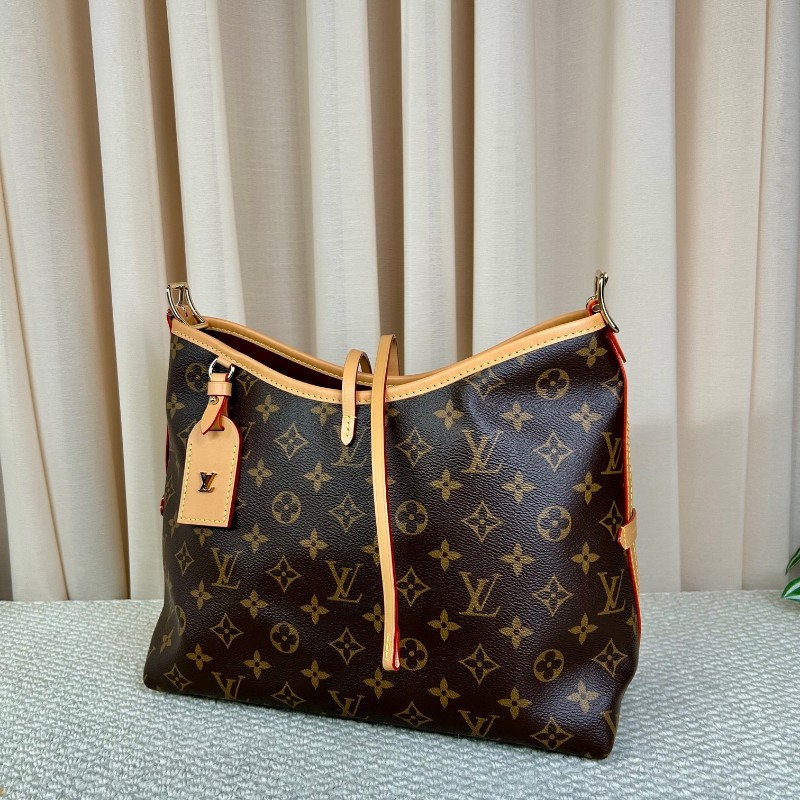 LV路易威登Carryall子母包 經典老花滿印 肩帶可拆卸 手提單肩斜挎都行 內裡乾淨 容量大 日常通勤百搭實用-3