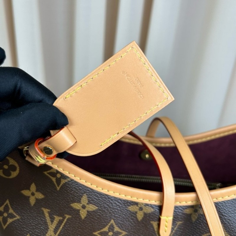 LV路易威登Carryall子母包 經典老花滿印 肩帶可拆卸 手提單肩斜挎都行 內裡乾淨 容量大 日常通勤百搭實用-12