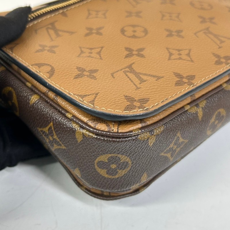 專櫃價3.8折！路易威登/Lv  焦糖拼色老花郵差包 熱門款 永不過時 輕鬆搭配 很實用-8